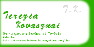 terezia kovasznai business card